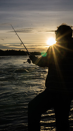 Joel getting his fish on